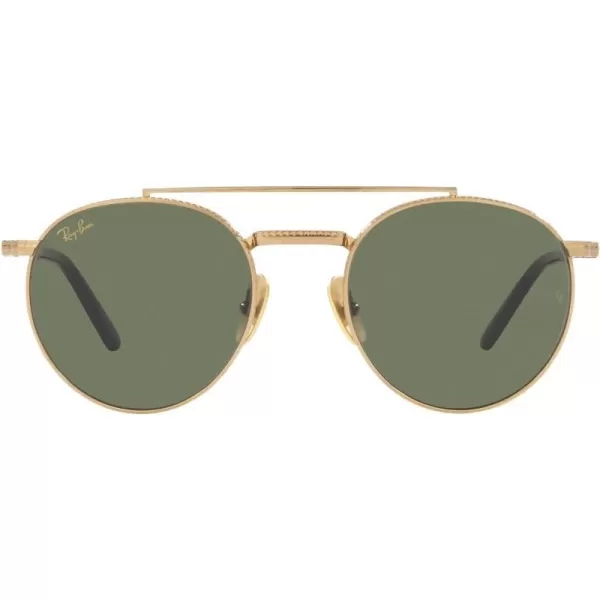 RayBan Rb8237 Round Ii Titanium SunglassesGoldGreen