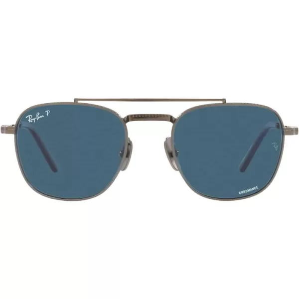 RayBan Rb8258 Frank Ii Titanium Pilot SunglassesGunmetalPolarized Blue