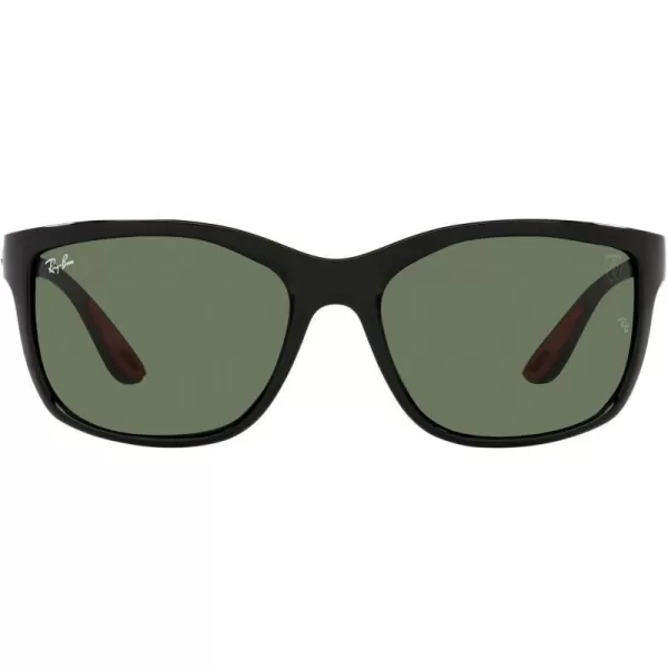 RayBan Rb8356m Scuderia Ferrari Collection Square SunglassesBlackDark Green