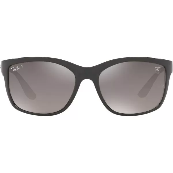 RayBan Rb8356m Scuderia Ferrari Collection Square SunglassesGreyChromance Grey Mirrored Gradient Polarized