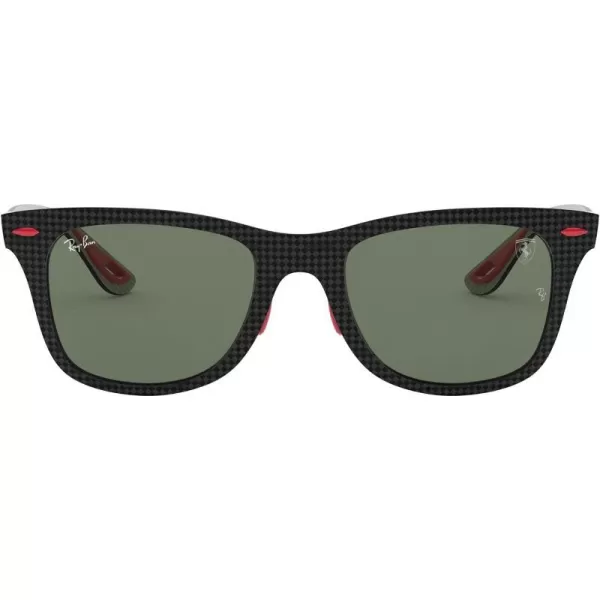 RayBan Rb8395m Scuderia Ferrari Collection Square SunglassesMatte Carbon on AllutexDark Green