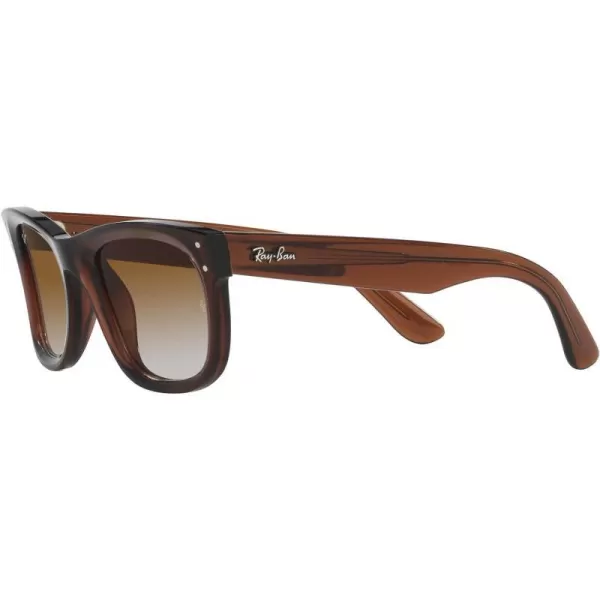 RayBan Rbr0502s Wayfarer Reverse Square SunglassesTransparent BrownClear Gradient Brown