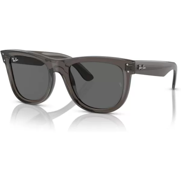 RayBan Rbr0502s Wayfarer Reverse Square SunglassesTransparent Dark GreyDark Grey