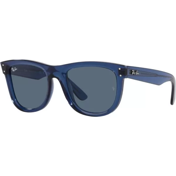 RayBan Rbr0502s Wayfarer Reverse Square SunglassesTransparent Navy BlueDark Blue