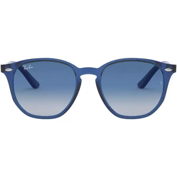 RayBan Rj9070s Round SunglassesTransparent BlueLight Grey Gradient Dark Blue