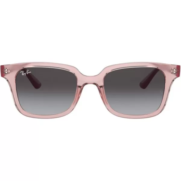 RayBan Rj9071s Square SunglassesTransparent PinkLight Grey Gradient Dark Grey