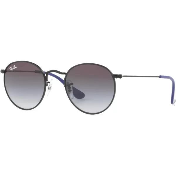 RayBan Rj9547s Metal Round SunglassesMatte BlackLight Grey Gradient Dark Grey