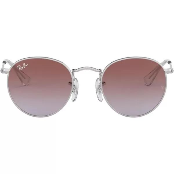 RayBan Rj9547s Metal Round SunglassesSilverLight Blue Gradient Violet