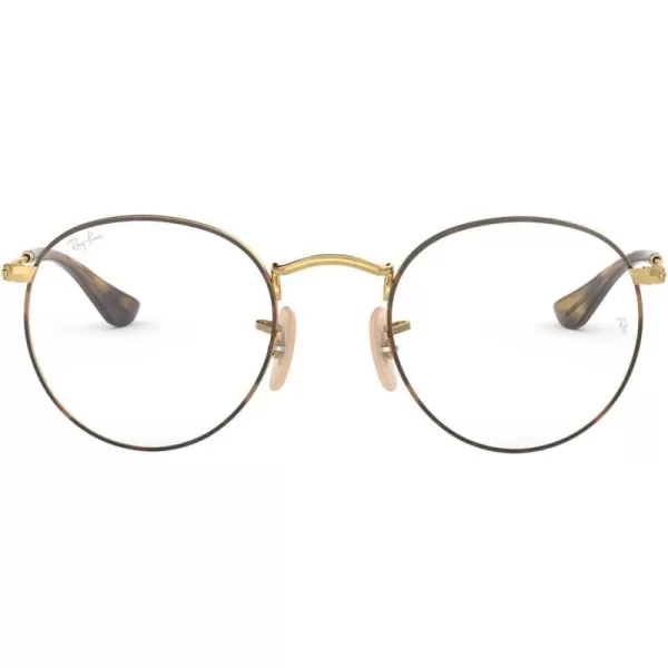 RayBan Rx3447v Round Metal Prescription Eyeglass FramesHavana on GoldDemo Lens