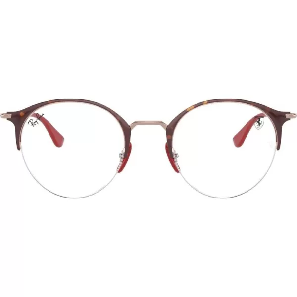 RayBan Rx3578vm Ferrari Collection Round Prescription Eyeglass FramesHavana on CopperDemo Lens