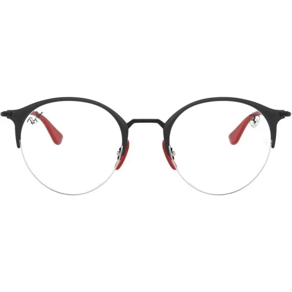 RayBan Rx3578vm Ferrari Collection Round Prescription Eyeglass FramesMatte Black on BlackDemo Lens