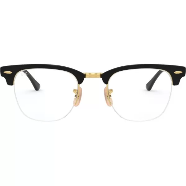 RayBan Rx3716vm Clubmaster Metal Square Prescription Eyeglass FramesBlack on AristaDemo Lens