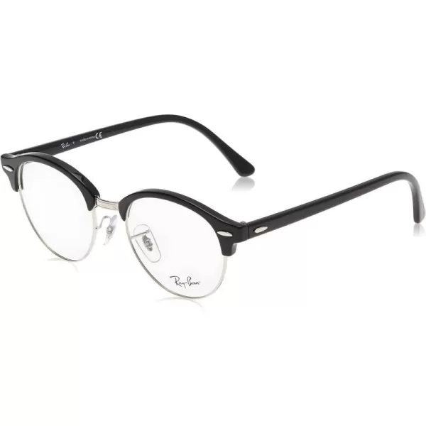 RayBan Rx4246v Clubround Round Prescription Eyeglass FramesBlackDemo Lens