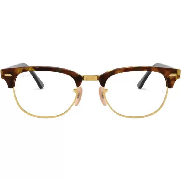 RayBan Rx5154 Clubmaster Prescription Eyeglass FramesBrown HavanaDemo Lens