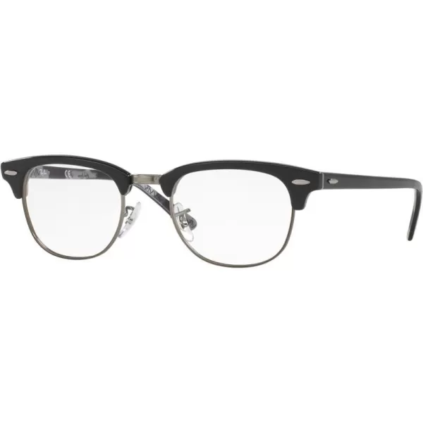 RayBan Rx5154 Clubmaster Square Prescription Eyeglass FramesBlack on Texture CamouflageDemo Lens