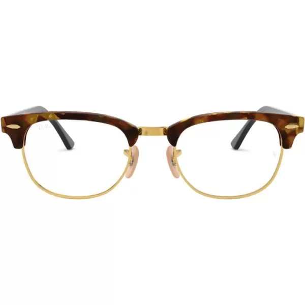 RayBan Rx5154 Clubmaster Square Prescription Eyeglass FramesBrown HavanaDemo Lens