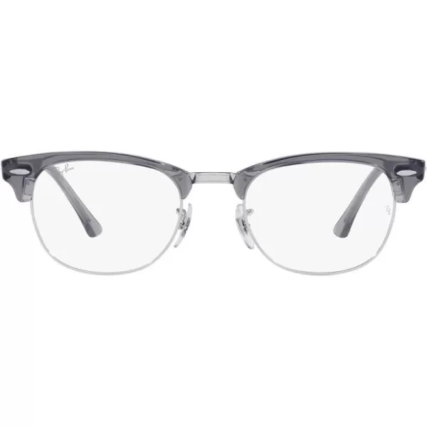 RayBan Rx5154 Clubmaster Square Prescription Eyeglass FramesTransparent GreyDemo Lens