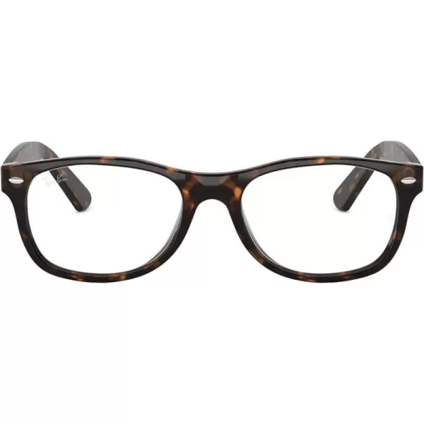 RayBan Rx5184f New Wayfarer Low Bridge Fit Square Prescription Eyewear FramesDark HavanaDemo Lens