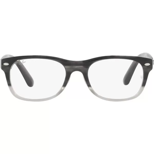 RayBan Rx5184f New Wayfarer Low Bridge Fit Square Prescription Eyewear FramesGradient Grey HavanaDemo Lens