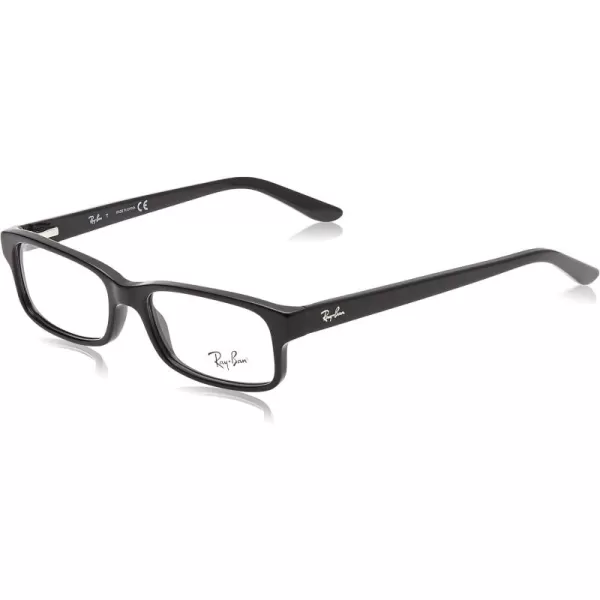 RayBan Rx5187 Rectangular Prescription Eyeglass FramesBlackDemo Lens