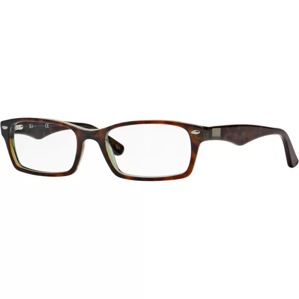 RayBan Rx5206 Rectangular Prescription Eyeglass FramesHavana on GreenDemo Lens