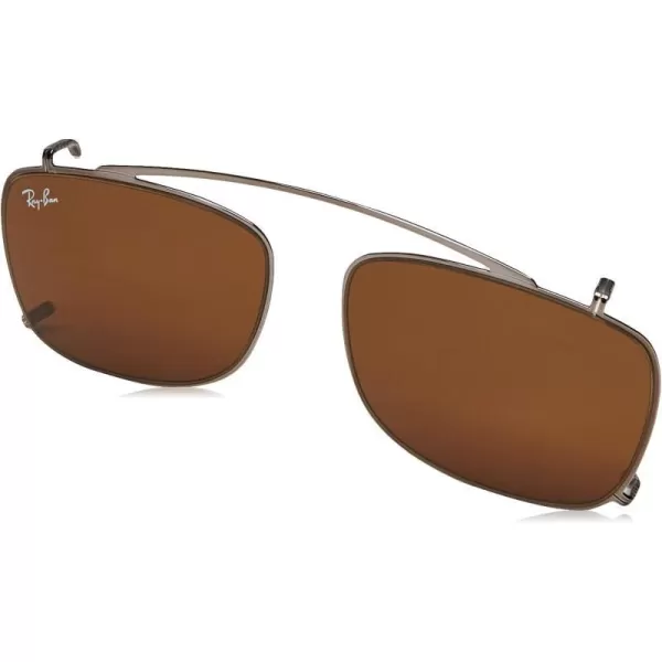 RayBan Rx5228c Clipon Sunglasses for Square Prescription Eyewear FramesGunmetalDark Brown