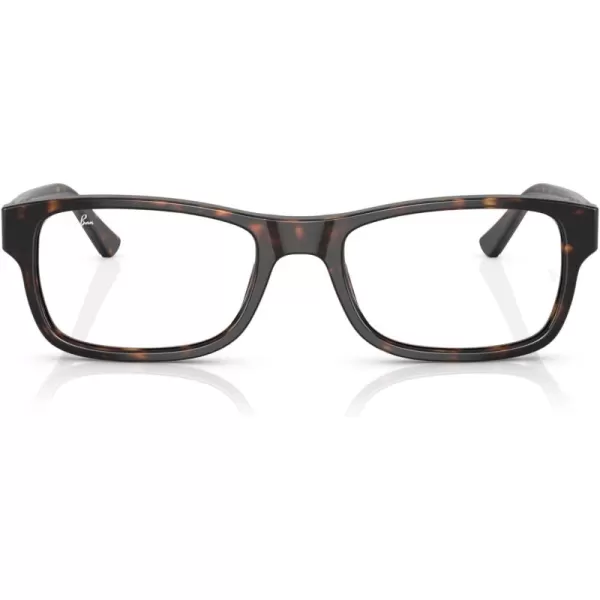 RayBan Rx5268 Rectangular Prescription Eyeglass FramesHavanaDemo Lens