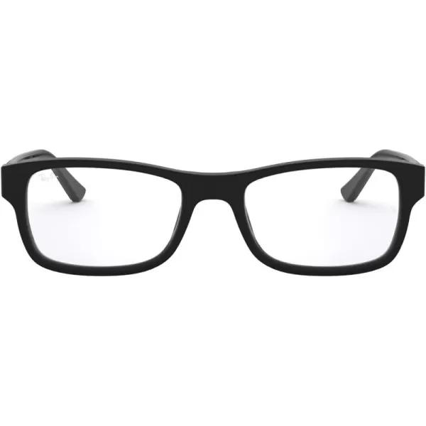 RayBan Rx5268 Rectangular Prescription Eyeglass FramesMatte BlackDemo Lens