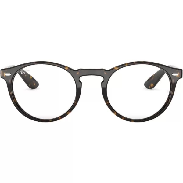 RayBan Rx5283 Round Prescription Eyeglass FramesDark HavanaDemo Lens