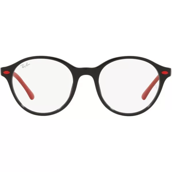 RayBan Rx5404m Scuderia Ferrari Collection Round Prescription Eyewear FramesBlackRedDemo Lens