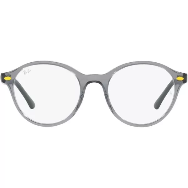 RayBan Rx5404m Scuderia Ferrari Collection Round Prescription Eyewear FramesTransparent GreyDemo Lens