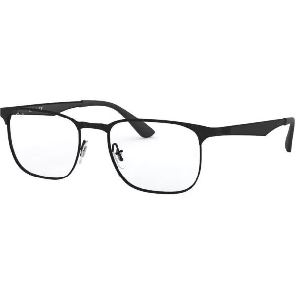 RayBan Rx6363 Square Prescription Eyeglass FramesMatte Black on BlackDemo Lens