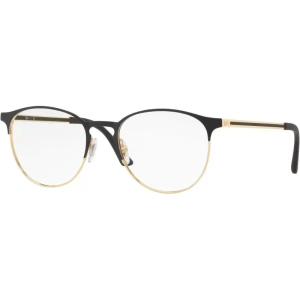 RayBan Rx6375 Round Prescription Eyeglass FramesBlack on AristaDemo Lens