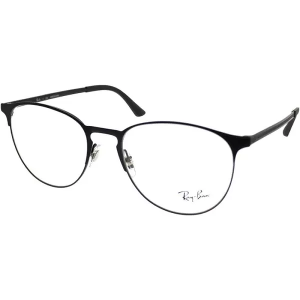 RayBan Rx6375 Round Prescription Eyeglass FramesBlack on Matte BlackDemo Lens