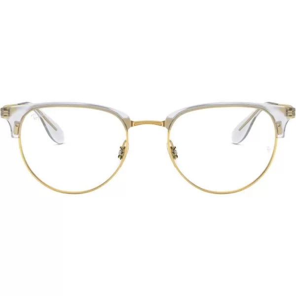 RayBan Rx6396 Round Prescription Eyeglass FramesArista WhiteDemo Lens