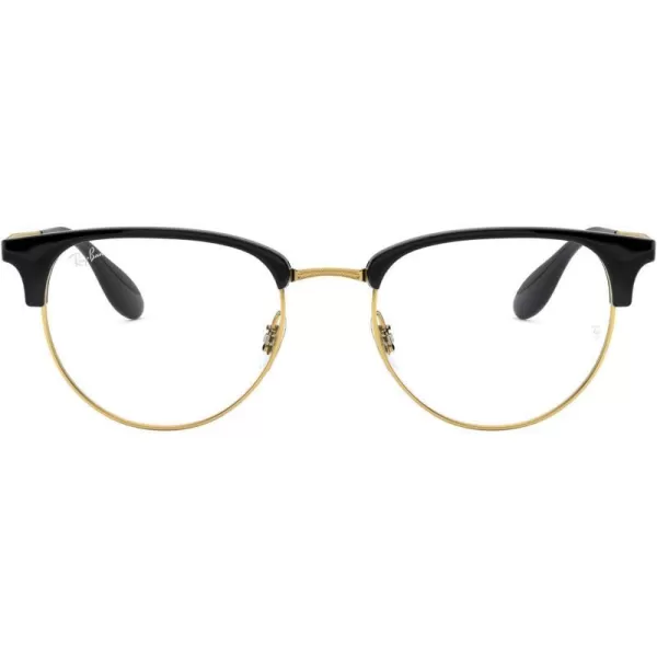 RayBan Rx6396 Round Prescription Eyeglass FramesBlack on AristaDemo Lens