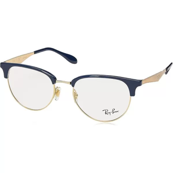 RayBan Rx6396 Round Prescription Eyeglass FramesBlueDemo Lens