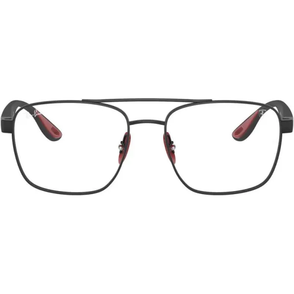 RayBan Rx6467m Scuderia Ferrari Collection Square Prescription Eyeglass FramesBlackDemo Lens