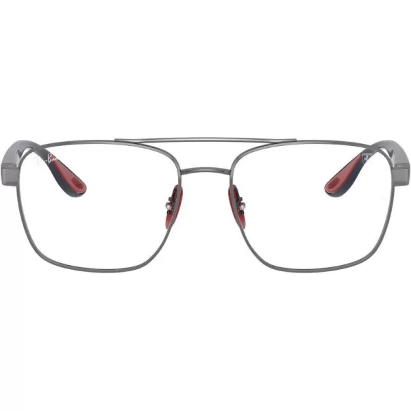 RayBan Rx6467m Scuderia Ferrari Collection Square Prescription Eyeglass FramesGunmetalDemo Lens