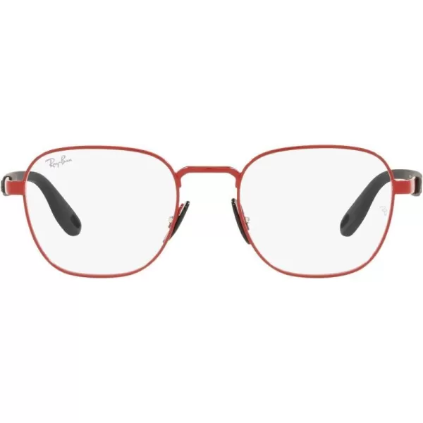 RayBan Rx6484m Scuderia Ferrari Collection Square Prescription Eyewear FramesRedDemo Lens