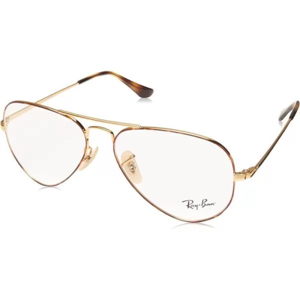 RayBan Rx6489 Aviator Prescription Eyeglass FramesHavana on AristaDemo Lens