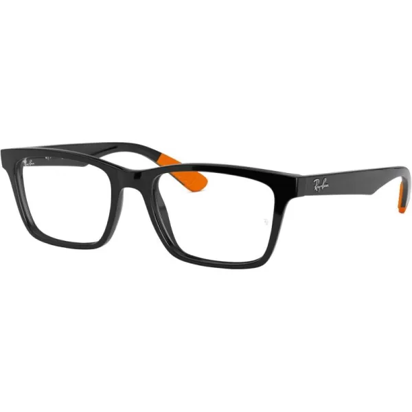 RayBan Rx7025 Square Prescription Eyeglass FramesBlack OrangeDemo Lens