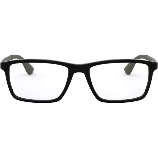 RayBan Rx7056 Square Prescription Eyeglass FramesBlackDemo Lens