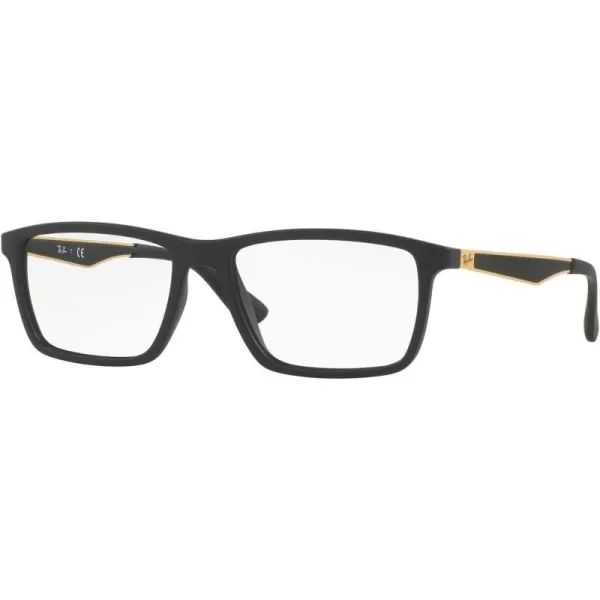 RayBan Rx7056 Square Prescription Eyeglass FramesMatte BlackDemo Lens