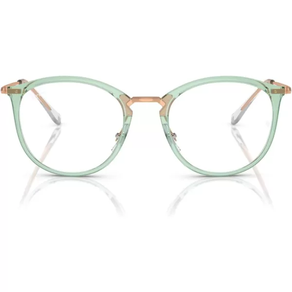 RayBan Rx7140 Square Prescription Eyewear FramesTransparent GreenDemo Lens