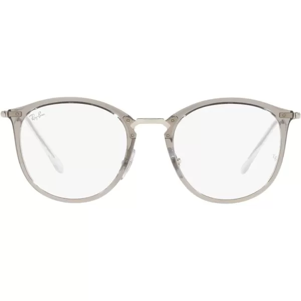 RayBan Rx7140 Square Prescription Eyewear FramesTransparent GreyDemo Lens