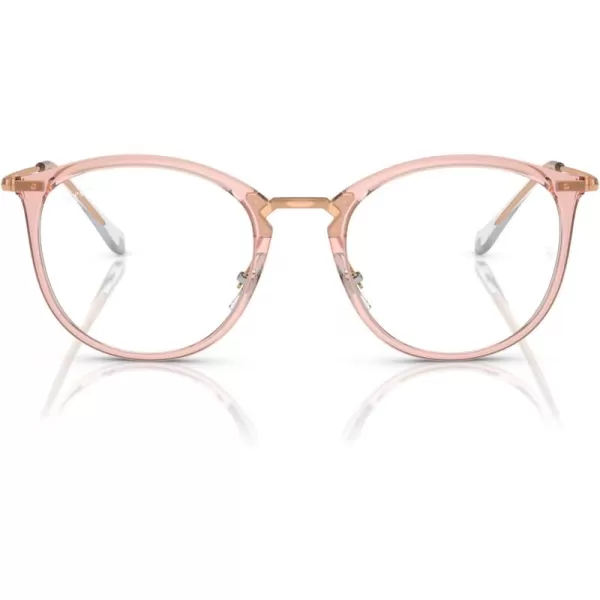 RayBan Rx7140 Square Prescription Eyewear FramesTransparent PinkDemo Lens