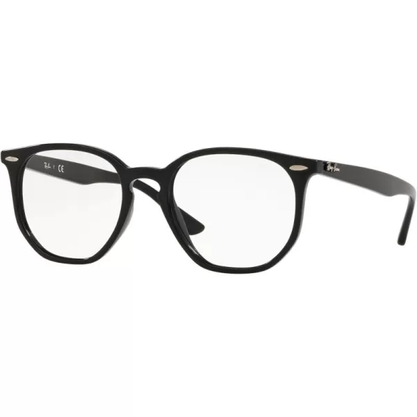 RayBan Rx7151 Hexagonal Prescription Eyeglass FramesBlackDemo Lens