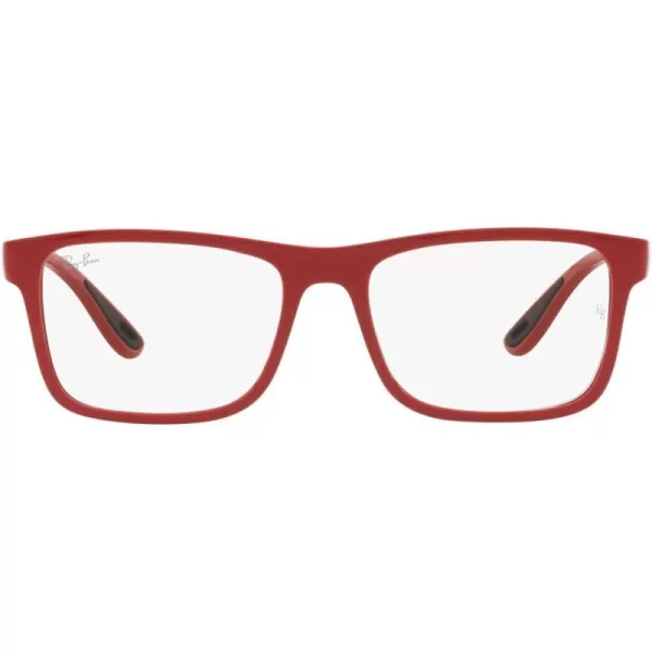 RayBan Rx7205m Scuderia Ferrari Collection Rectangular Prescription Eyewear FramesRedDemo Lens