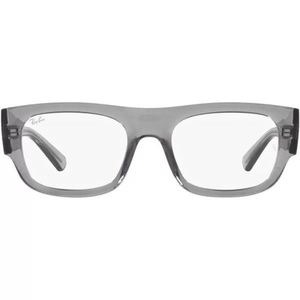 RayBan Rx7218 Kristin Rectangular Prescription Eyewear FramesTransparent GreyDemo Lens